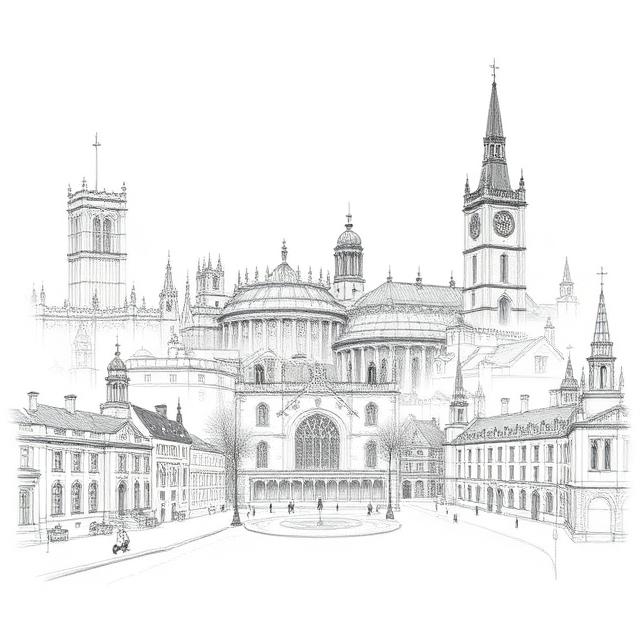 Sketch of Cambridge England